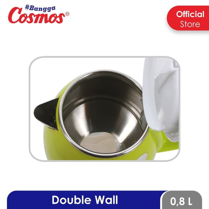 Cosmos CTL-211. Kettle Listrik 0.8L. Daleman Stainless.Baru&amp;Bergaransi Resmi