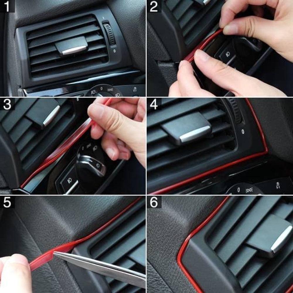 List Dekorasi Interior Mobil 5 Meter - List Dashboard Dekorasi Interior Mobil Moulding Strip 5 Meter - Lis Trim Mobil