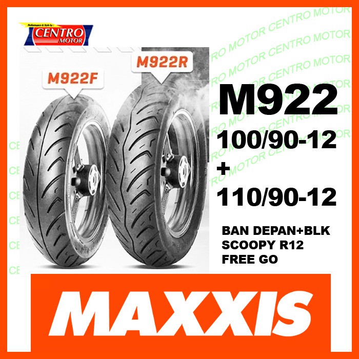 MAXXIS BAN SCOOPY RING 12,FREEGO.MAXXIS 100/90-12+110/90-12 (M922F+M922R) 2PC BAN TUBELESS RING 12