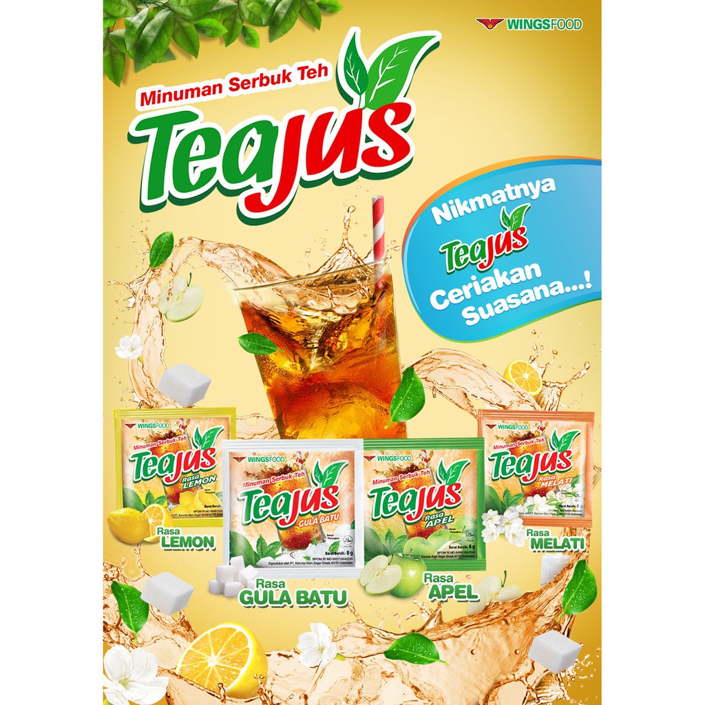 Teajus Sachet Rasa Gula Batu Lemon Apel Melati Madu Isi 10 Sachet Tea Jus Minuman Teh Bubuk Instant Shopee Indonesia