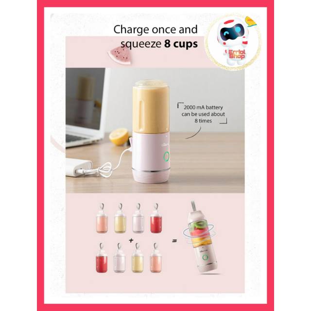 Bear Blender Portable Pink