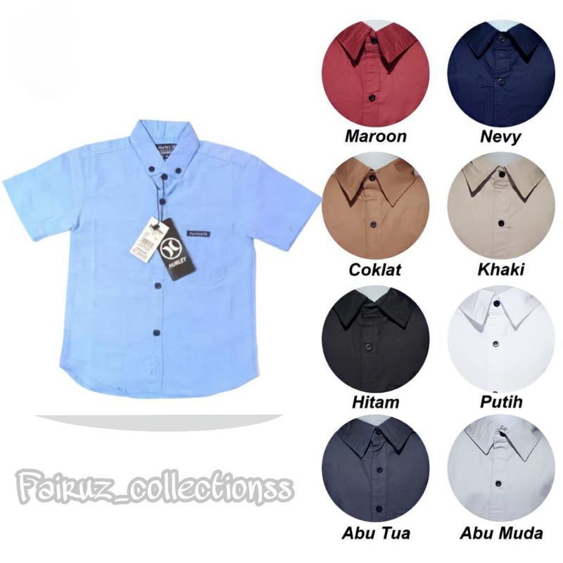 Hem anak polos | Baju anak polos | Kemeja polos anak laki laki usia 1-10 tahun