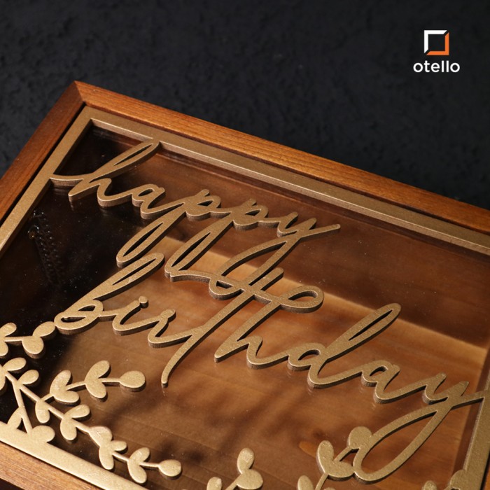 Woodlic Wooden Box Kayu Akrilik Birthday Gift Kotak Kado Hadiah Ultah Packaging Hampers