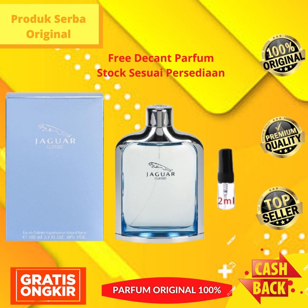 Parfum Parfume Perfume Perawatan Asli Original Pria Laki Laki Cowok Jaguar Classic Blue For Men EDT 