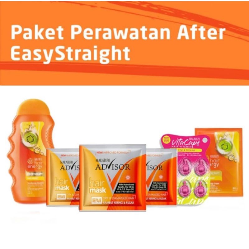 Paket Perawatan Rambut Makarizo After Easy Straight