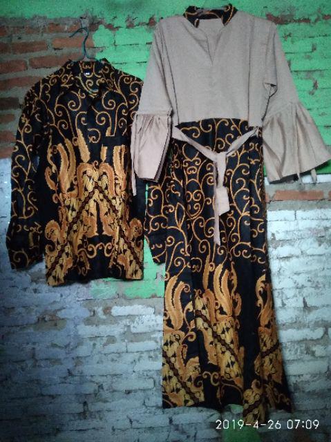 Couple Gamis Gisell Rok Lebar Gisel Couple 070 Gisela Sarimbit Batik Pesta