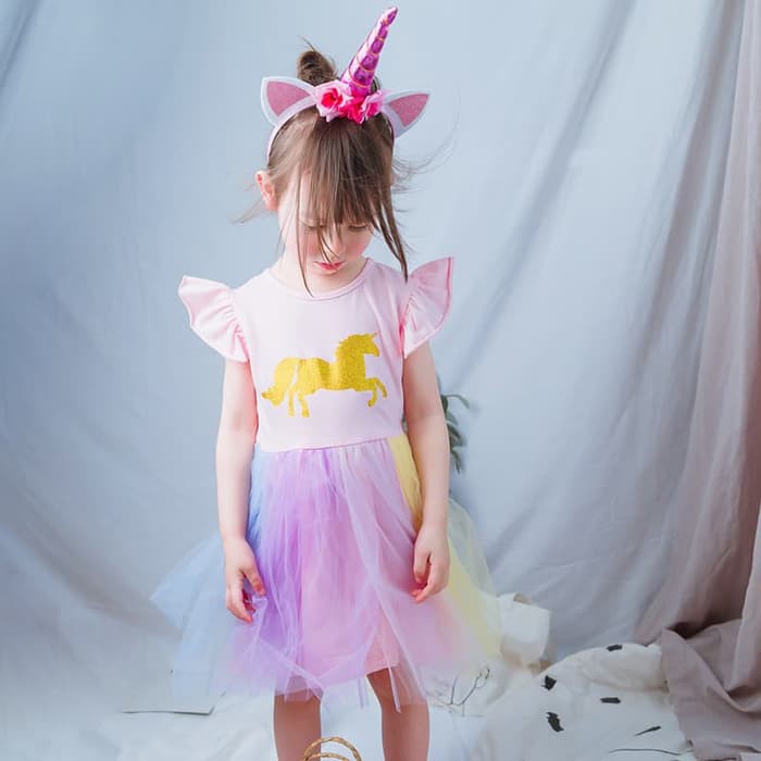 Unicorn Tutu dress girl dress anak perempuan unicorn