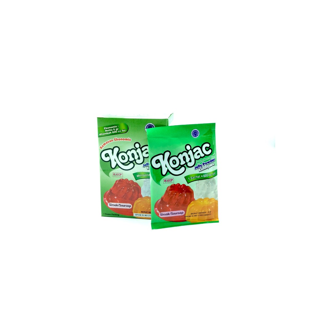 

KONJAC JELLY KONYAKU SIRSAK / SOURSOP (12 SACHET x 6 GR)