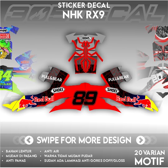 Decal Sticker Helm NHK RX9 Part 1 | Decal helm | Decal sticker