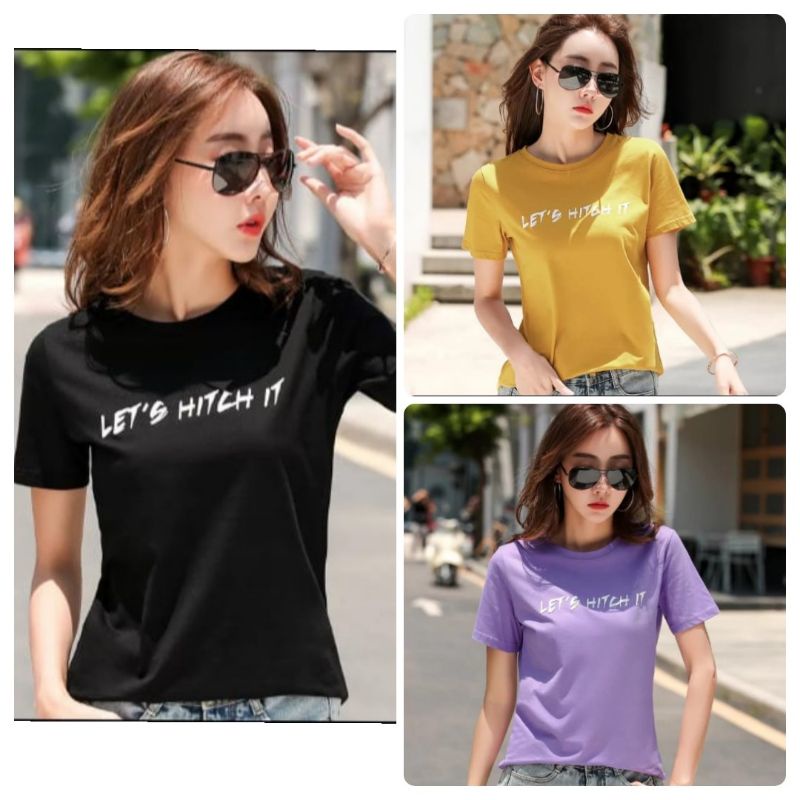 BISA COD] kaos oblong wanita baju distro cewek atasan kekinian murah