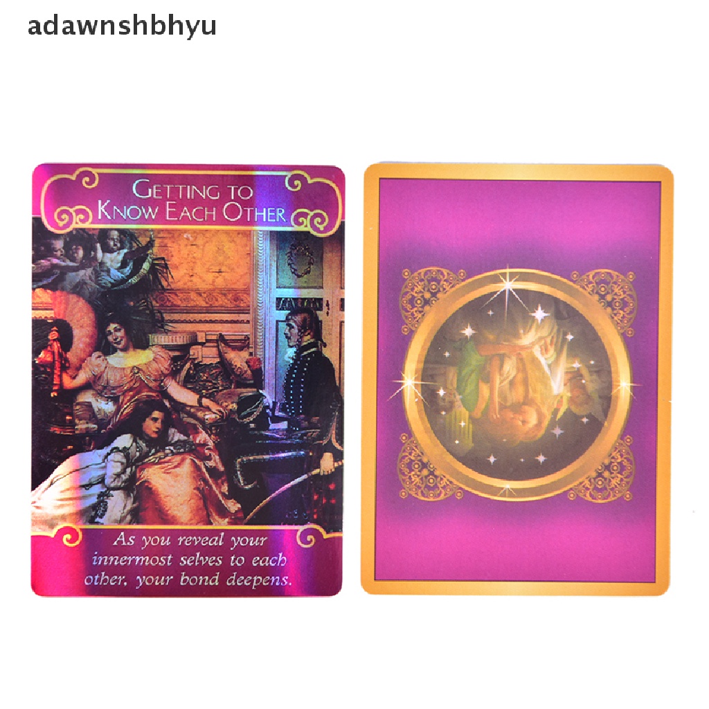 Adawnshbhyu Hologram Romance Angels Oracle Tarot Cards English Board Game Playing Card