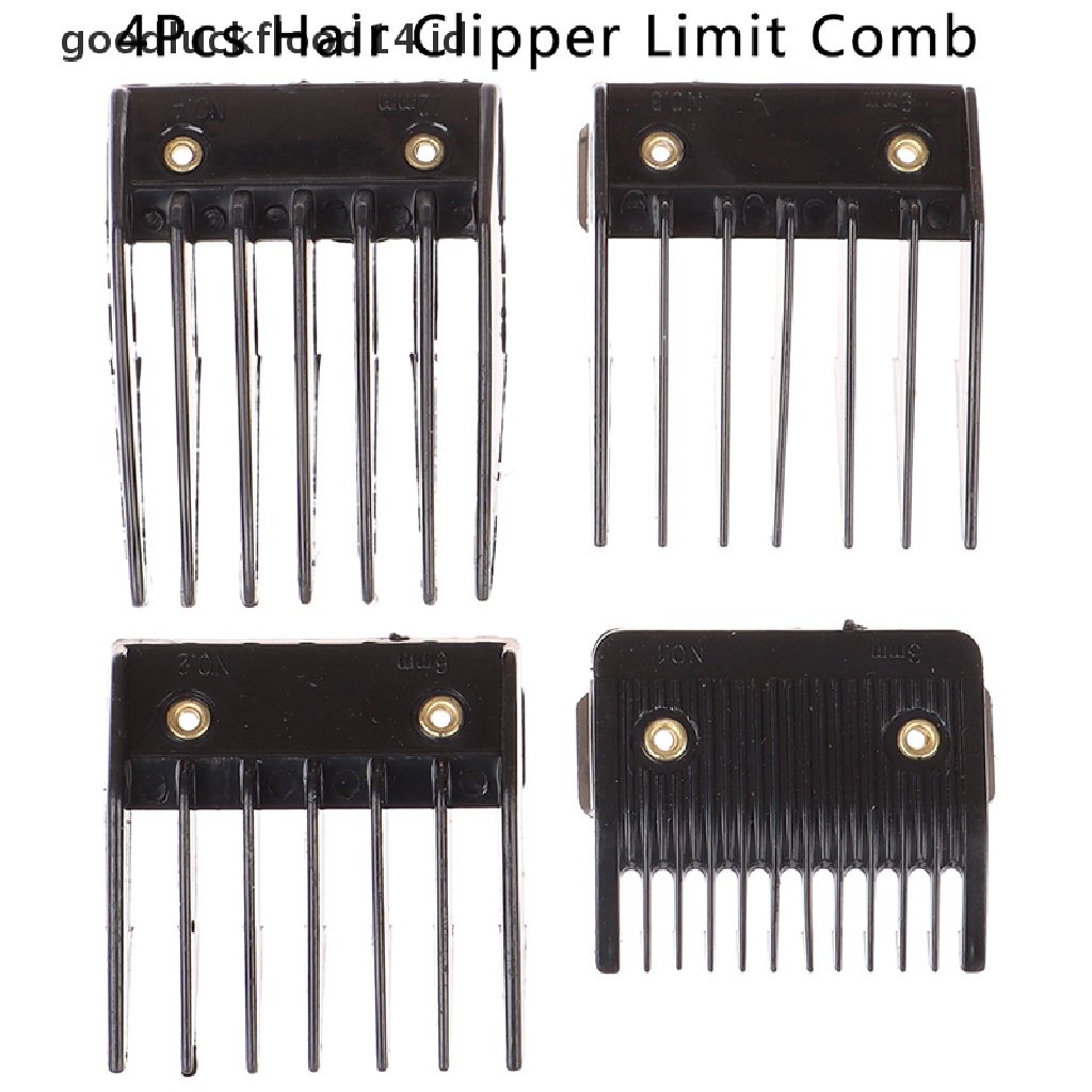 [OOID] 4Pcs Universal Cut Clipper Limit Comb Guide Attachment Size Barber Replacement ID