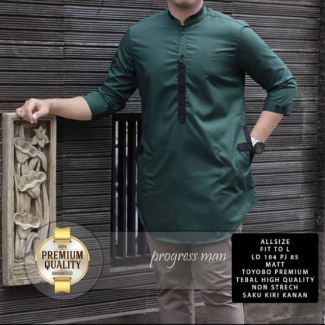 Baju qurta pria toyobo hijau ( Jenko koko tosca NI )