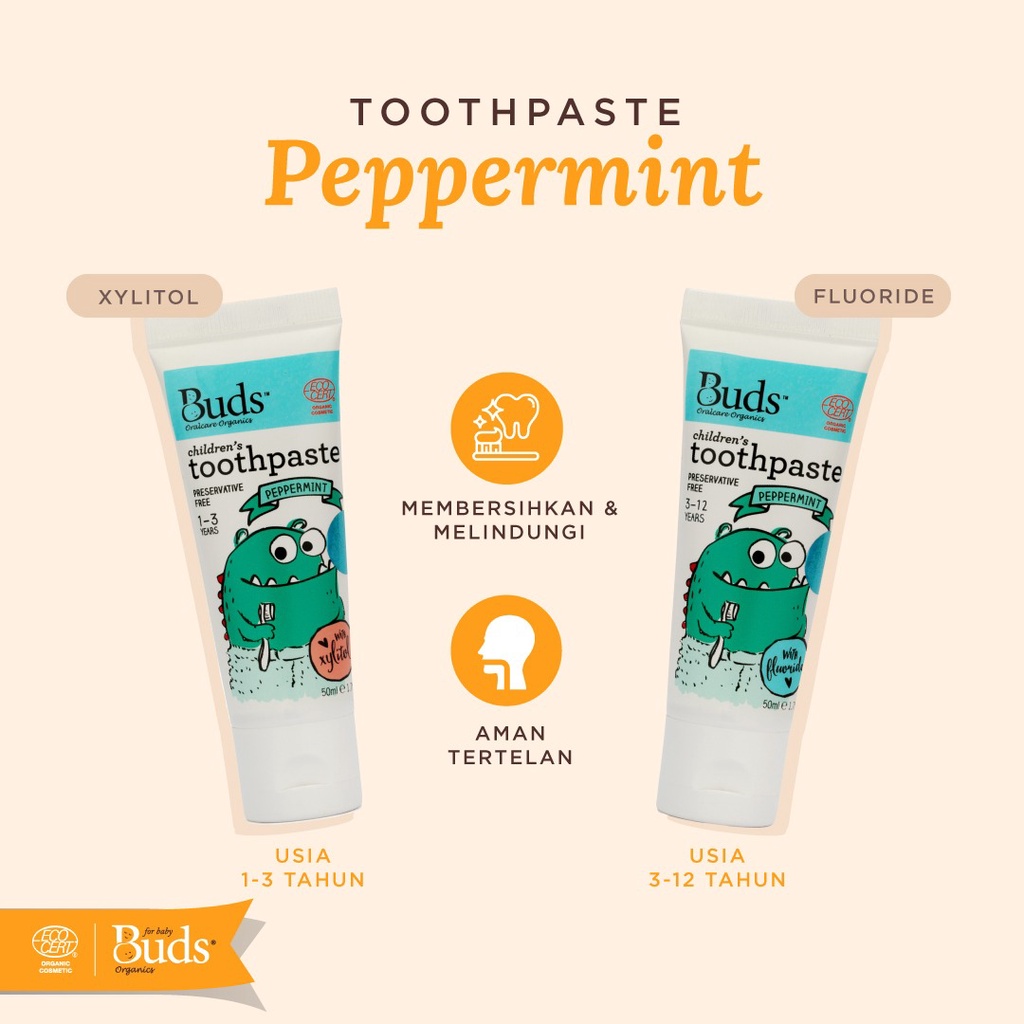 BUDS TOOTHPASTE WITH FLUORIDE / PASTA GIGI / TOOTHPASTE