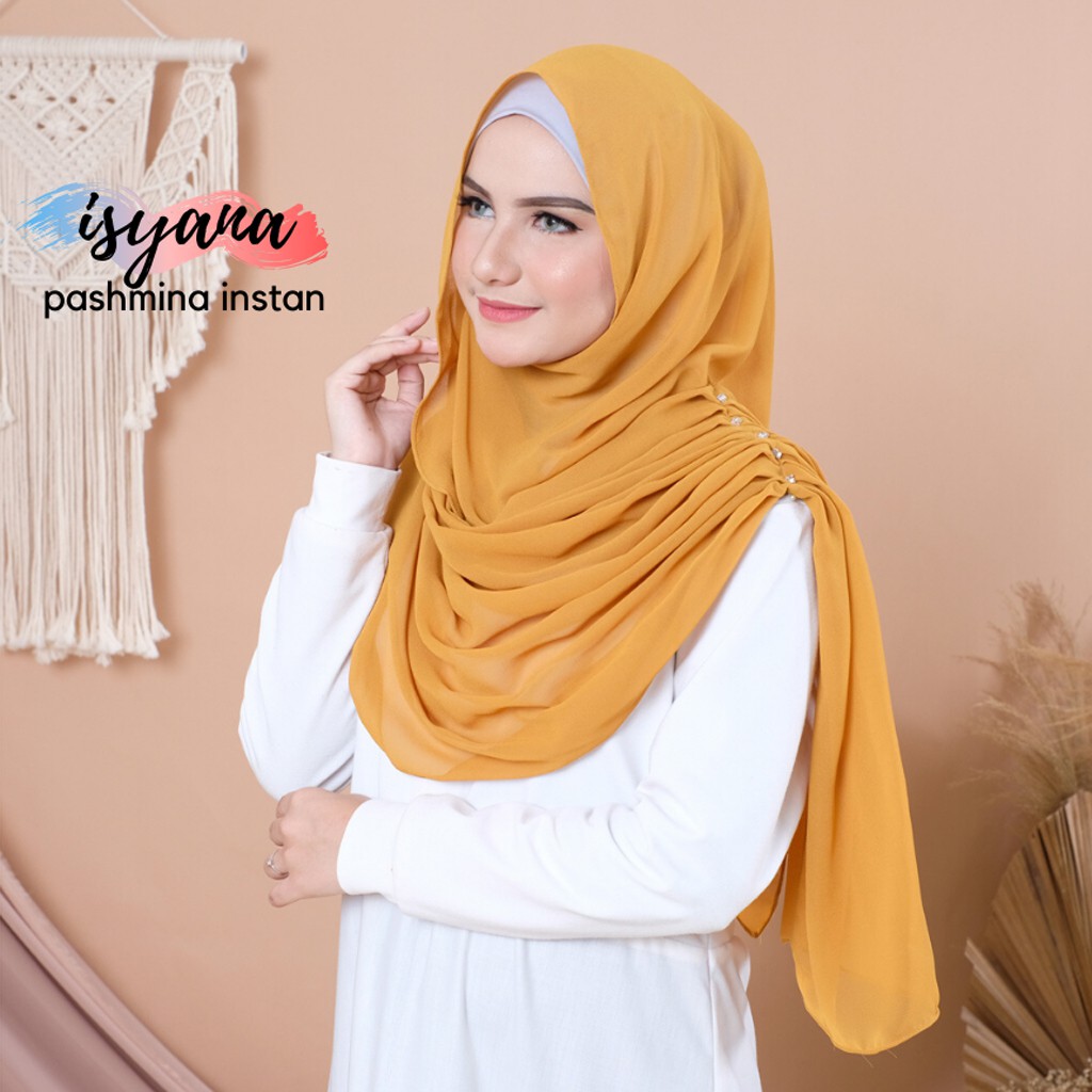 JILBAB PASMINA INSTAN ISYANA / PASTAN CERUTY BABYDOLL / HIJAB PASMINA INSTAN LANGSUNG PAKAI TANPA PENITI