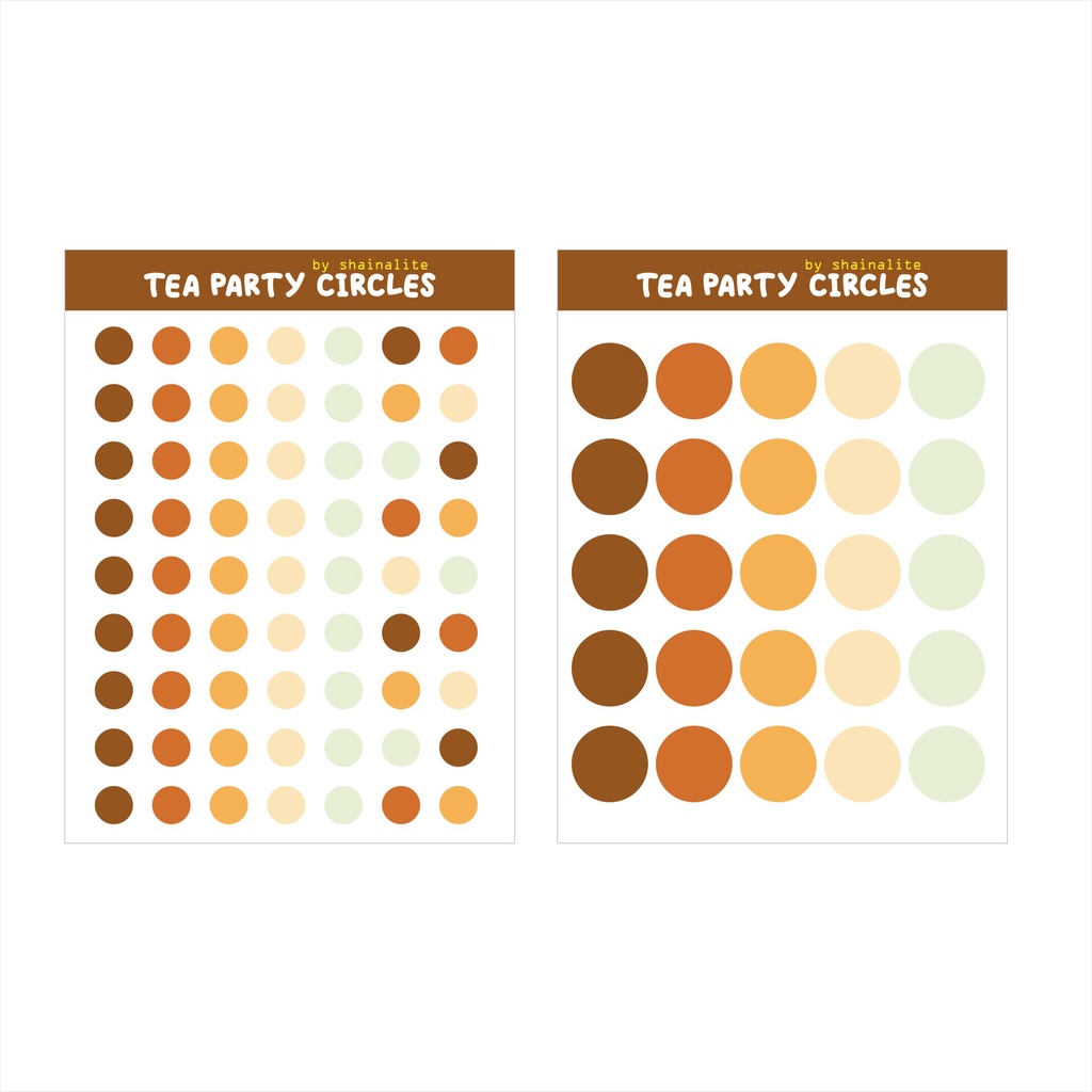 

Tea Party Circles Stiker Bulat Warna Warni untuk Bullet Journal