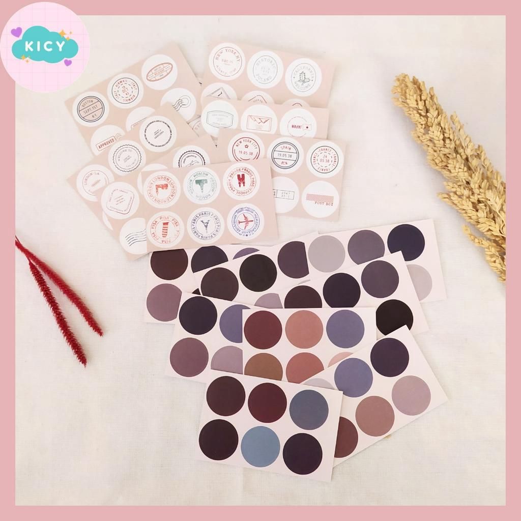 

[KICY] Morandi Dot Sticker Deco Stiker Aesthetic Scrapbook Journal Bujo Planner DIY