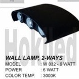 Lampu Dinding Taman 2 Arah 6 watt Lampu Hias Dinding Pilar Tembok Pagar Outdoor Led Wall Lamp