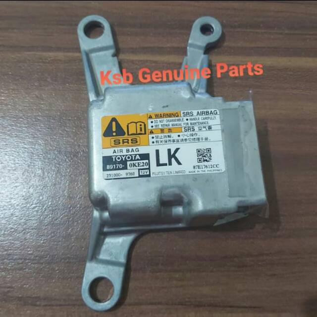 Modil Airbag Computer Komputer Air Bag Fortuner VRZ 89170 0kb30 Asli