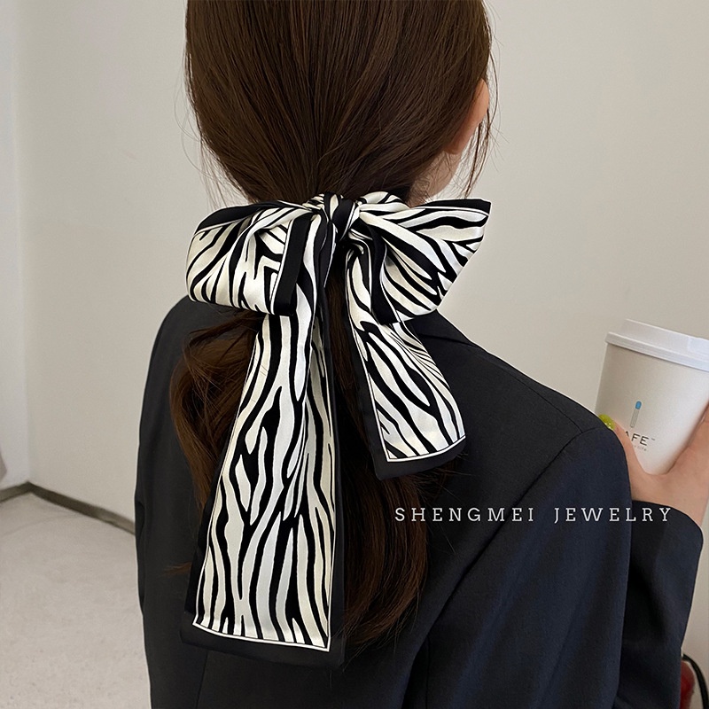 KOREAN TWILLY MOTIF ZEBRA SILK SATIN SCARF BAG PITA TAS SHAWL RIBBON STYLE BASIC FEMALE WOMEN HAIR NECK/ PITA SYAL TAS KOREA RAMBUT LEHER TANGAN WANITA MODEL DESAIN VINTAGE RETRO SATIN MATERIAL MINI FASHION BANDANA KATUN SUTRA DASI POLOS SELENDANG