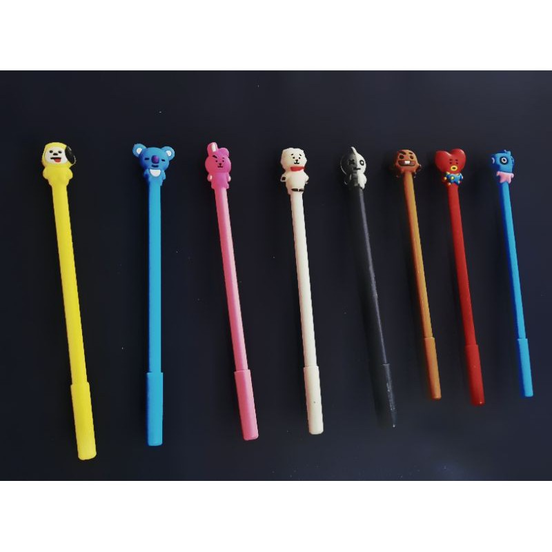 

BT21 Pena BTS Bangtan Boys ARMY KPOP Cartoon Black Ink Gel Pen Import Murah