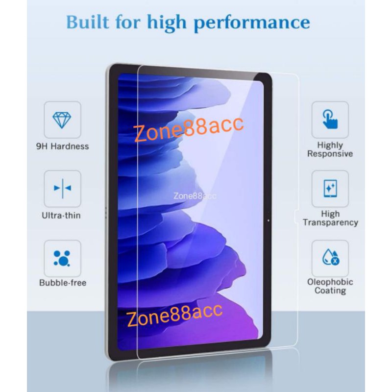 Antigores Samsung Galaxy Tab A7 10.4 2020 2022 T500 T505 Tempered Glass Screen Guard protector TG Blue