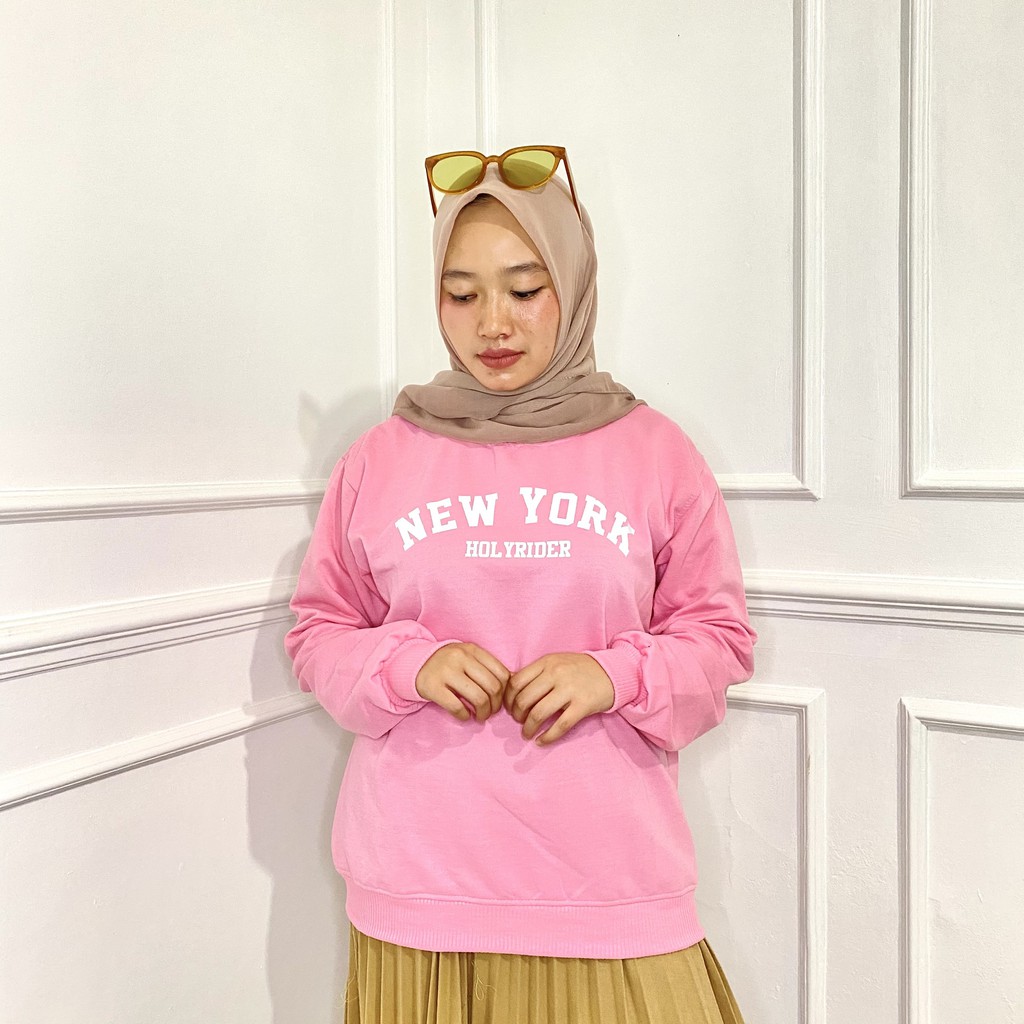 NEW YORK HOLYRIDER SWEATER  II SWEATER NY CRAWNECK PRIA DAN WANITA II 11 WARNA