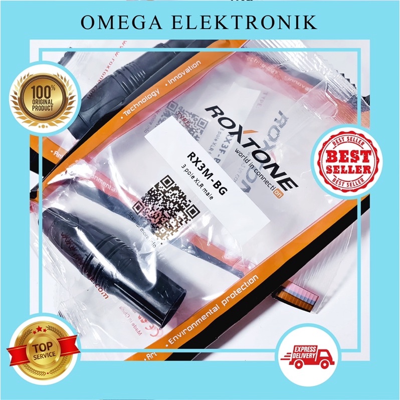 Jack Canon Roxtone Male/Jack XLR Roxtone Male