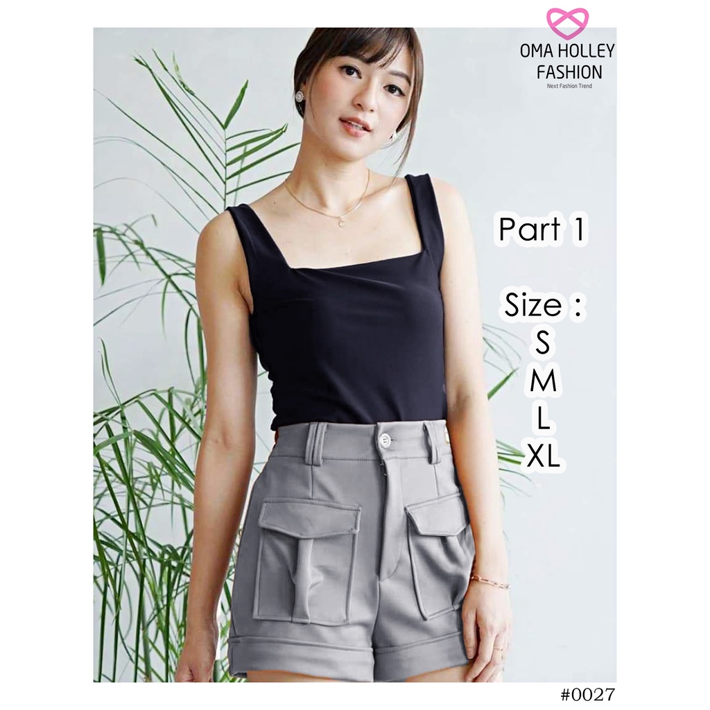 (COD) OH Fashion Tanktop Sasha Korea Bahu Lebar Wanita #0027 (Part 1)-8