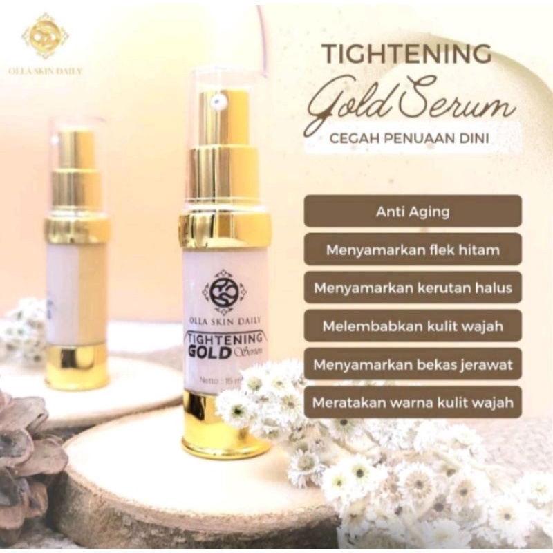 SERUM GOLD OLLA SKIN DAILY 15 ml / OSD / SERUM MENGENCANGKAN KULIT / SKINCARE ANTI AGING