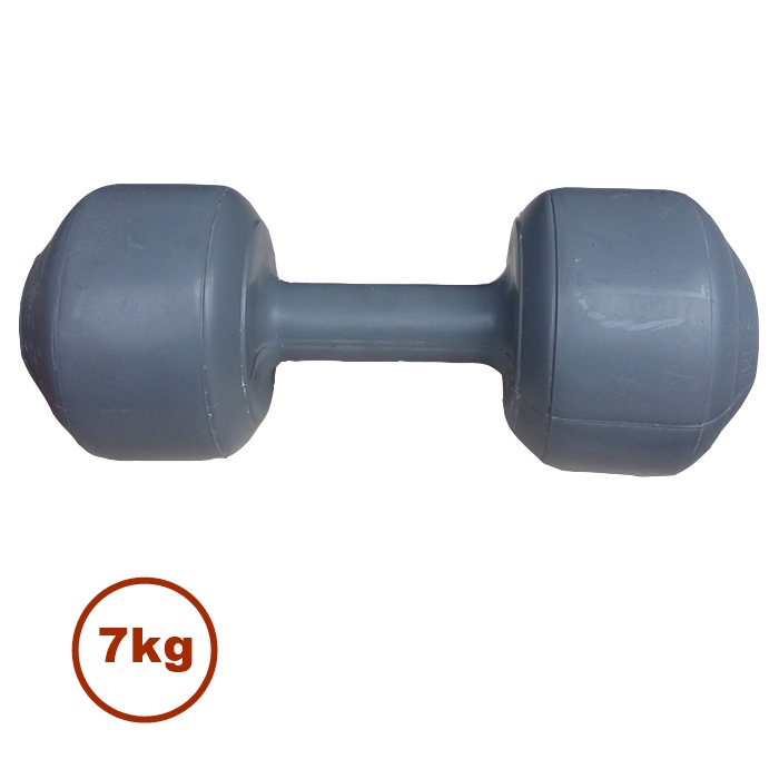 Barbel dumbel Hercules 7 KG Abu-Abu - 1pcs / Dumbel Olahraga
