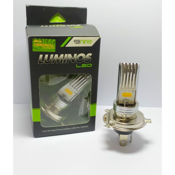 LAMPU LED H4 COB NINE WHITE HI LOW AC DC UNTUK MOTOR BISON KLX SCOOPY VIXION DLL