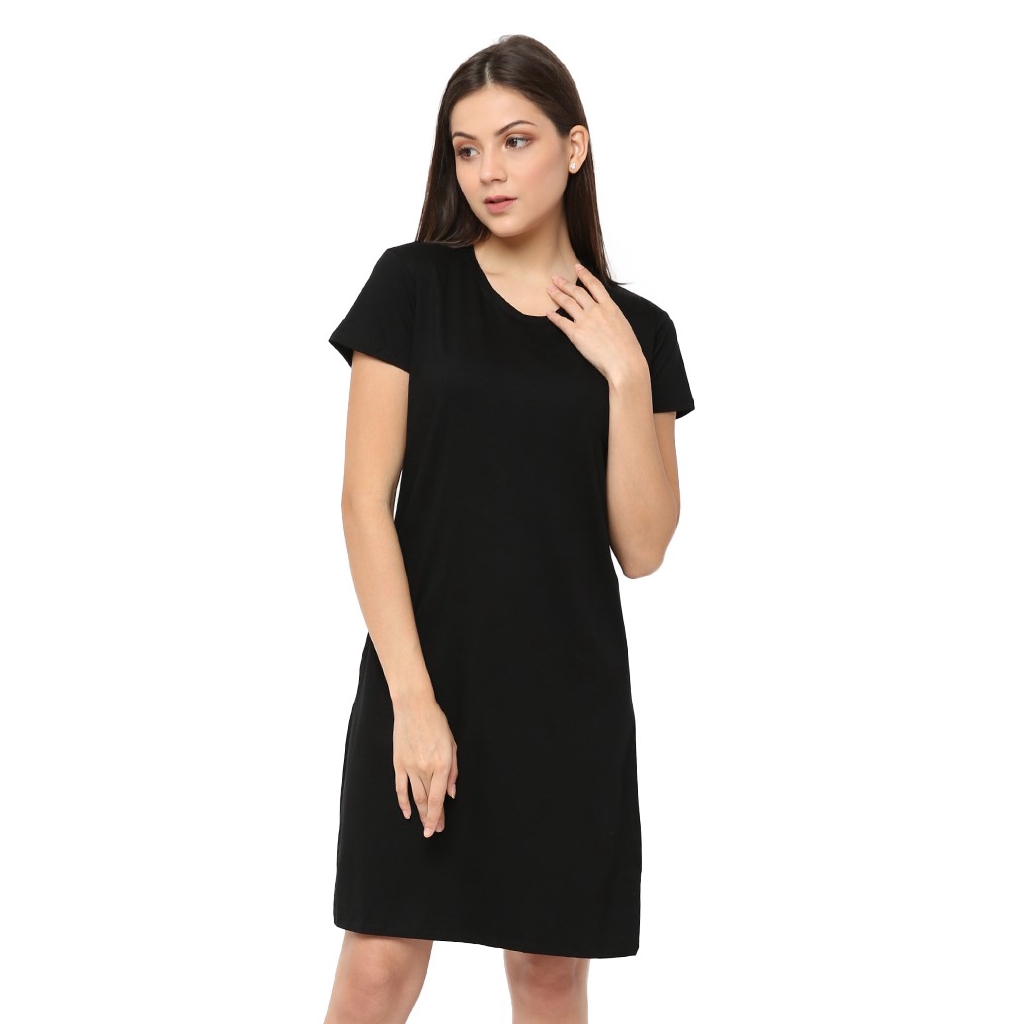 LEMONE 610PS Rayon Spandek Baju Dress Kaos Wanita Polos LEMONE 610PS Rayon Spandek Baju Dress Kaos Wanita Polos