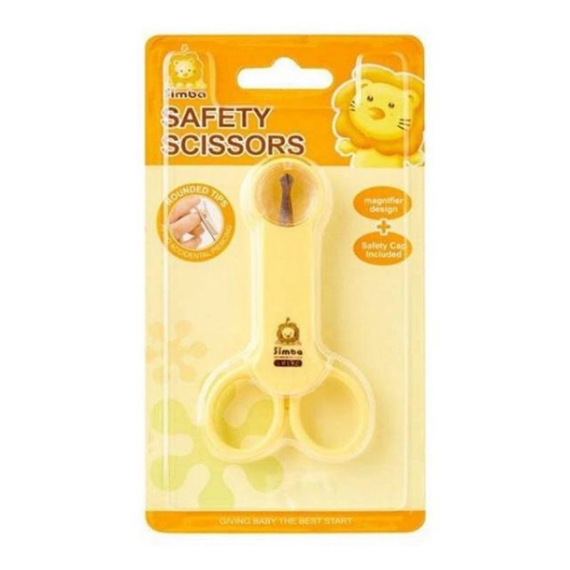 Simba Safety Scissors With Magnifier - Gunting KuKu Bayi &amp; Anak Dengan Kaca Pembesar