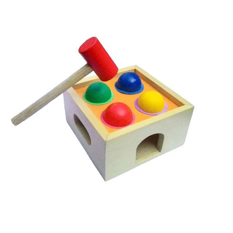 Mainan Palu Bola Kotak | Mainan Edukasi Palu Kayu
