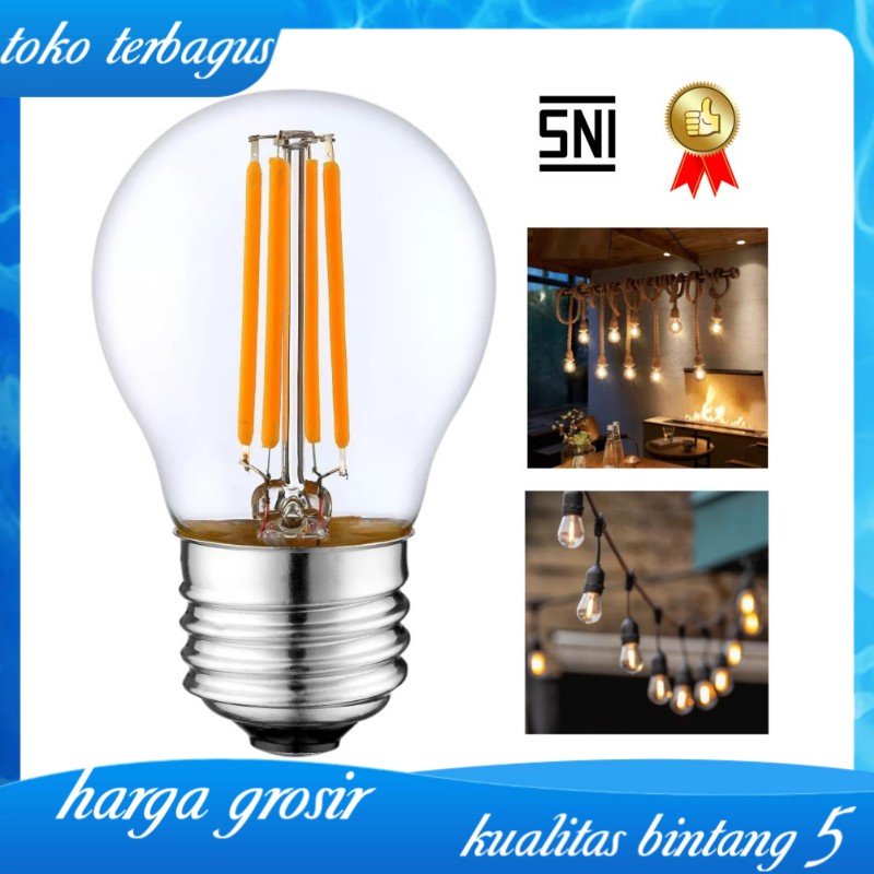 lampu led filamen 2w 3w 4w bolam pinjar edison cafe g45 st64