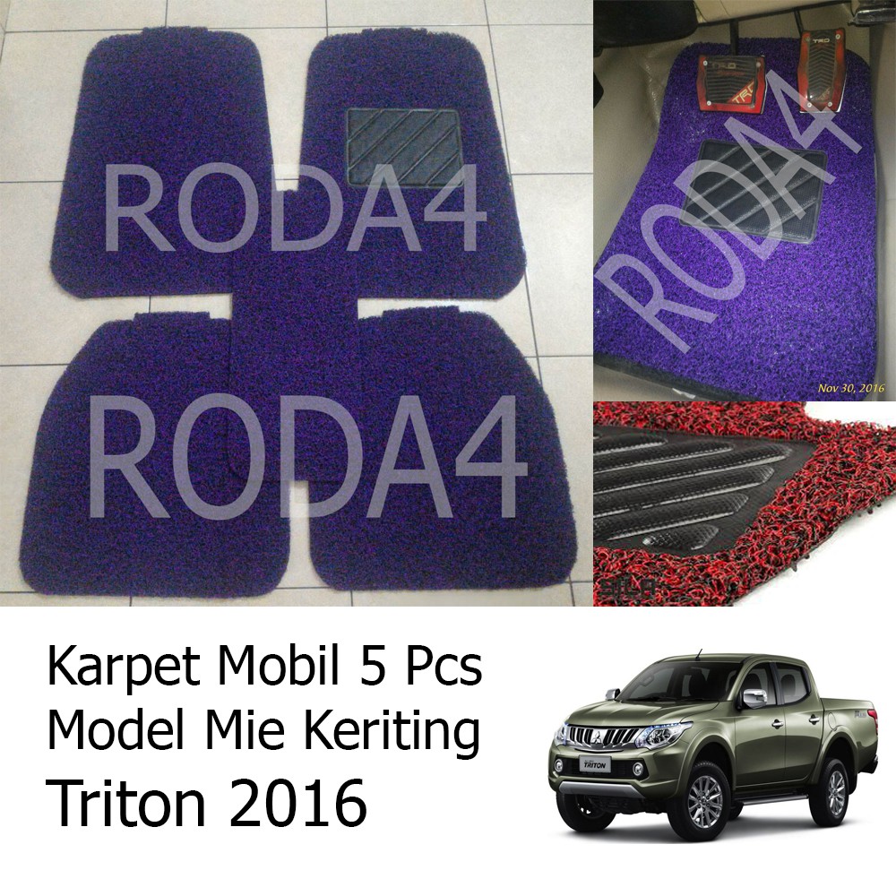 Karpet Mobil / Car Carpet / Floor Mats Universal Model Mie Keriting All New Strada Triton 2016