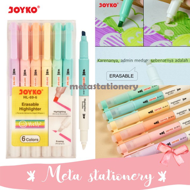 

Erasable Highlighter / Textliner HL-69-6 Joyko