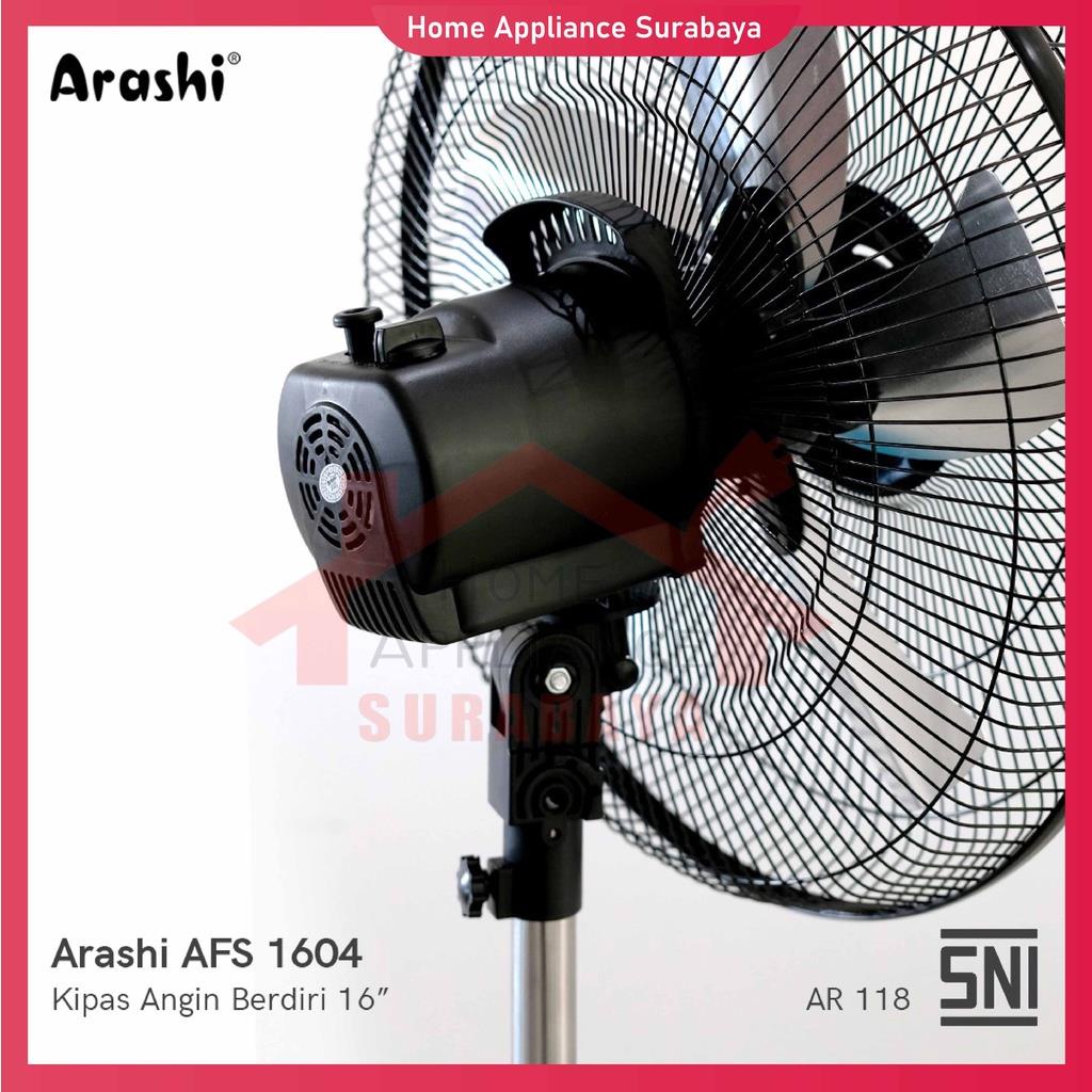 Kipas Angin Berdiri Baling Besi / Industrial Stand Fan Arashi 16 Inch AFS 1604