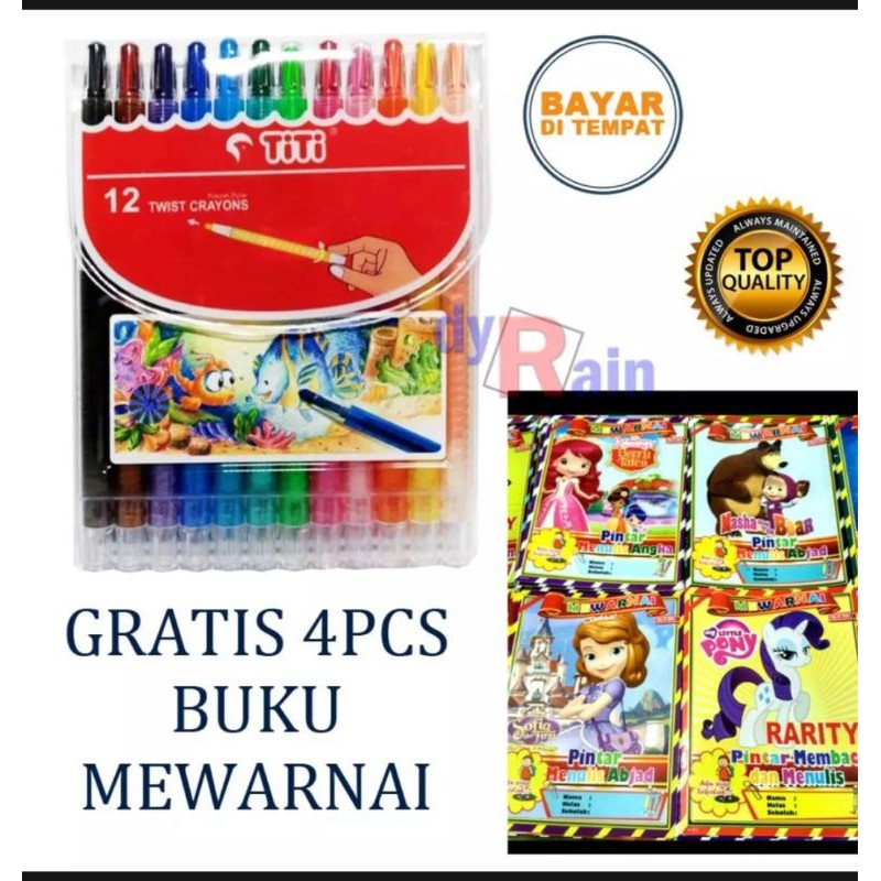 

karayon titi putar 12 warna
