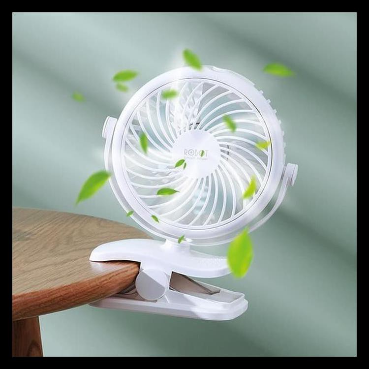 Vivan Robot Power Bank Rt-Bf06 2000Mah Portable Kipas Angin - Mini Fan - Putih Kode 1310