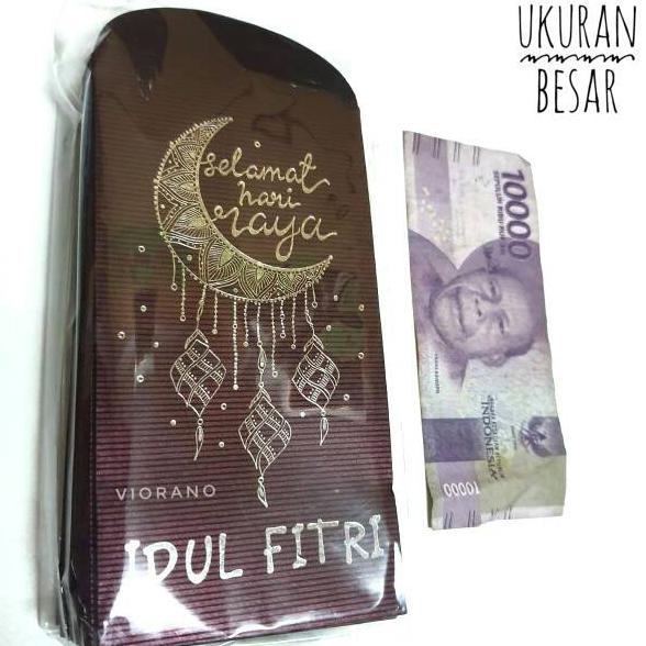 

ORI Grosir 1Pak Ampau Lebaran Amplop Idul Fitri 100Pcs Ukuran Besar L 8x15cm Uang Tanpa Dilipat