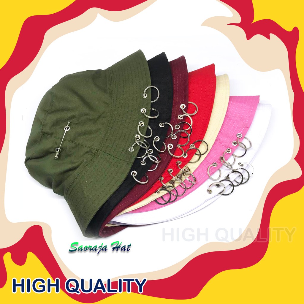 TOPI BUCKET ANTING | BAHAN DRILL TERBAIK