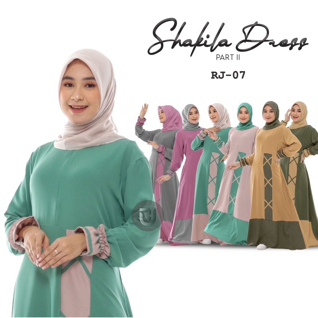 Gamis Shakila Premium Busui Friendly kode RJ-07 by RJ Collection