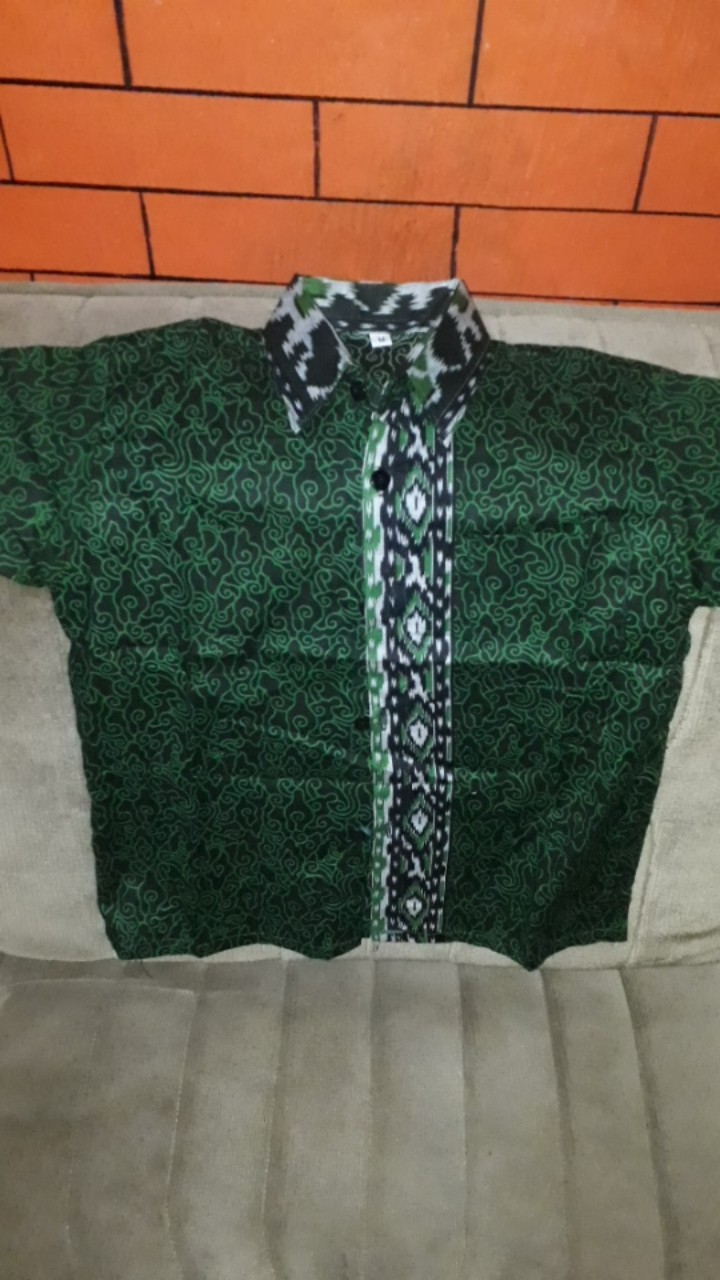 Nivana Batik Anak Kemeja Mega Mendung Biru, Merah Marun, & Hijau Botol