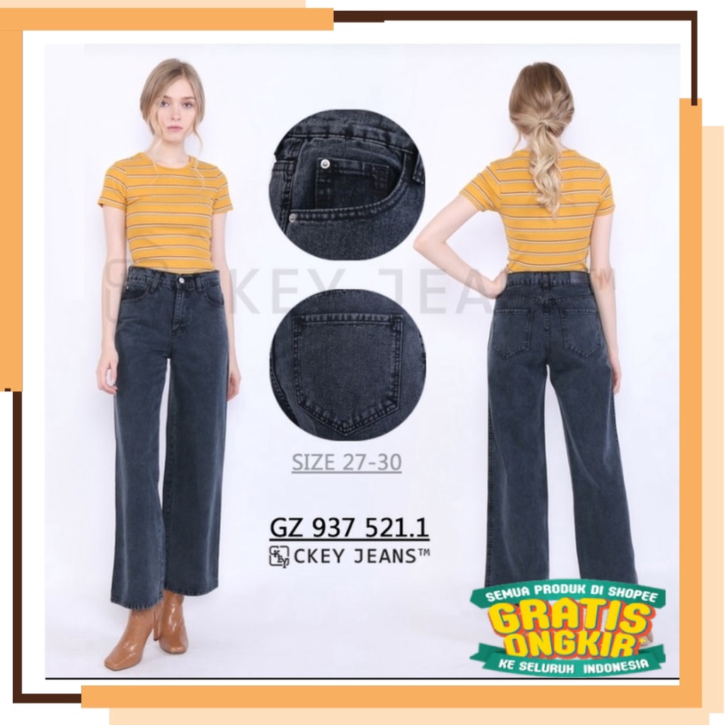 outfit on of the day santai murah baru terkini / Celana Jeans Kulot Wanita / Kulot Jeans