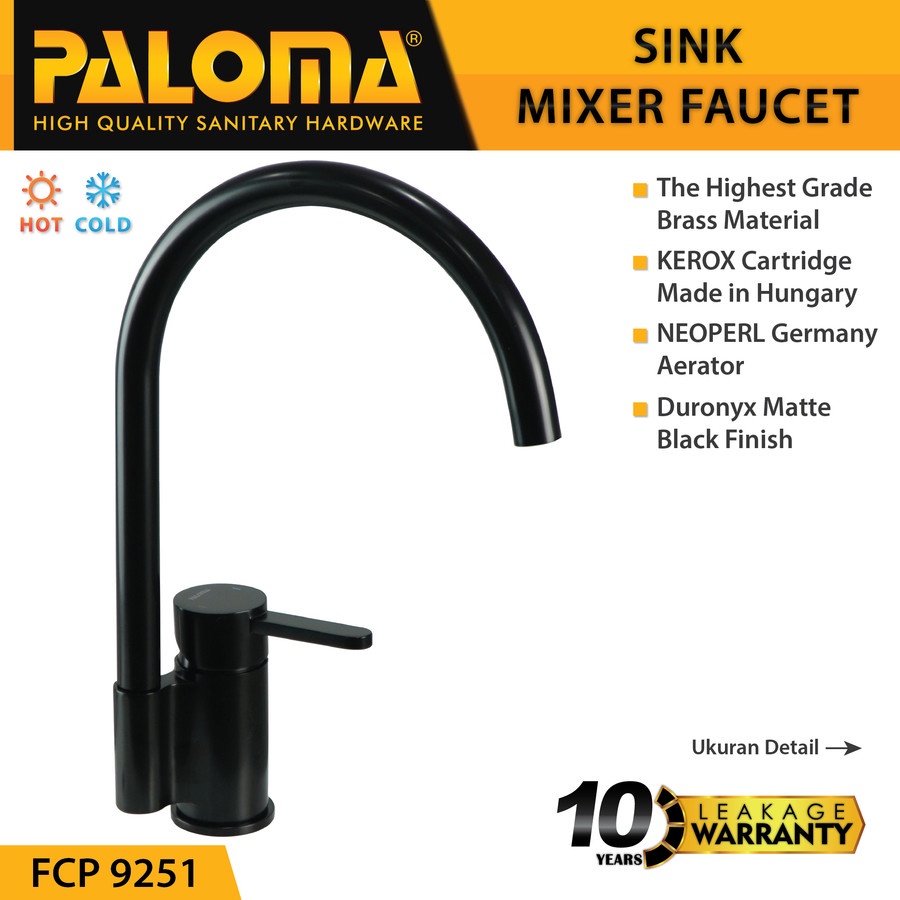 PALOMA FCP 9251 Keran Mixer Cuci Piring Dapur Panas Dingin Kran Air