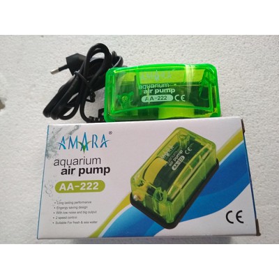 Amara AA-222 Aquarium Air Pump Aerator 1 Lubang AA222 Pompa Udara