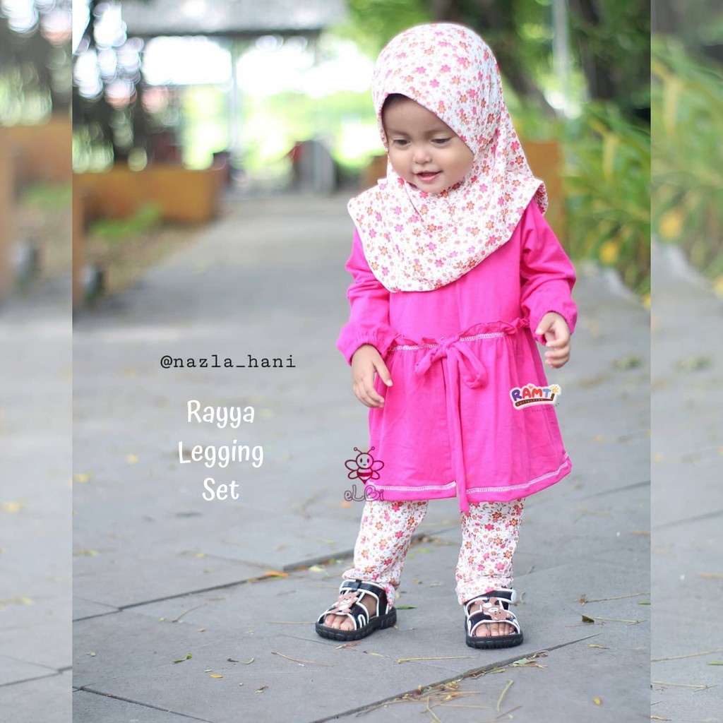  eLBi  Baju  muslim  anak  Rayya legging set Busana  