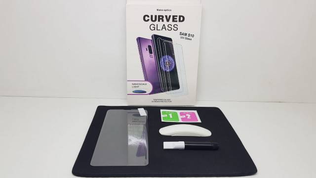 UV Glass Samsung S10 6.1&quot; Tempered Glass 3D Curve Samsung S10 G973 FULL SCREEN Guard FULL GLUE